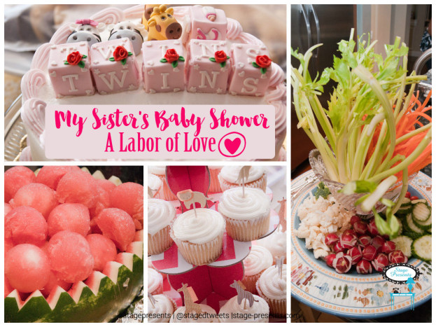 My Sister's Pink and Green Noah's Ark Baby Shower for Twins