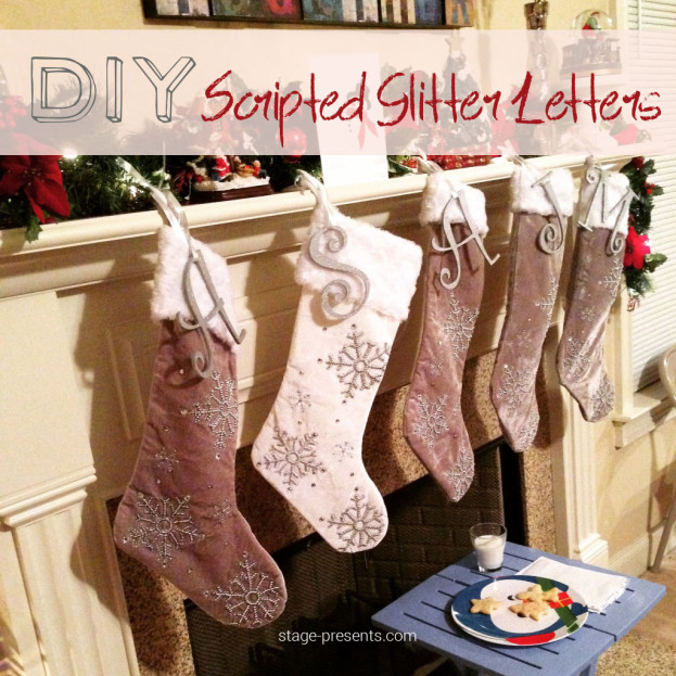 DIY Scripted Glitter Letters