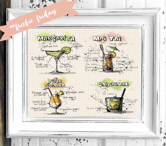 Freebie Friday - Printable Drink Card