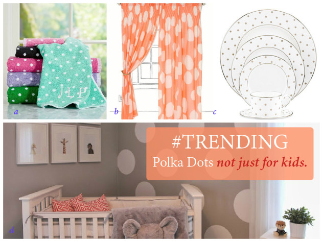 Decorating With Polka Dots - Polka Dot Trend - www.stage-presents.com #dorm decor #apartment decor #home decor