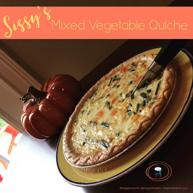 Super Easy Recipe for Mixed Vegetable Quiche found originally on stage-presents.com