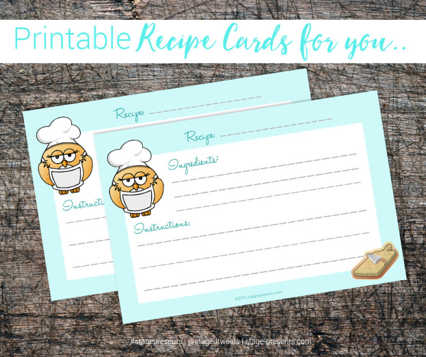 Love these Printable Recipe Cards Download your Own Free on stage-presents.com