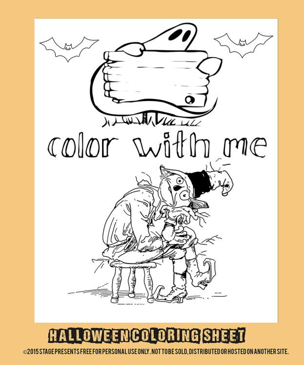 Halloween Coloring Sheet Mockup medium