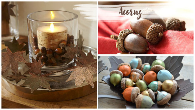 Decorating with Natural Elements Acorns