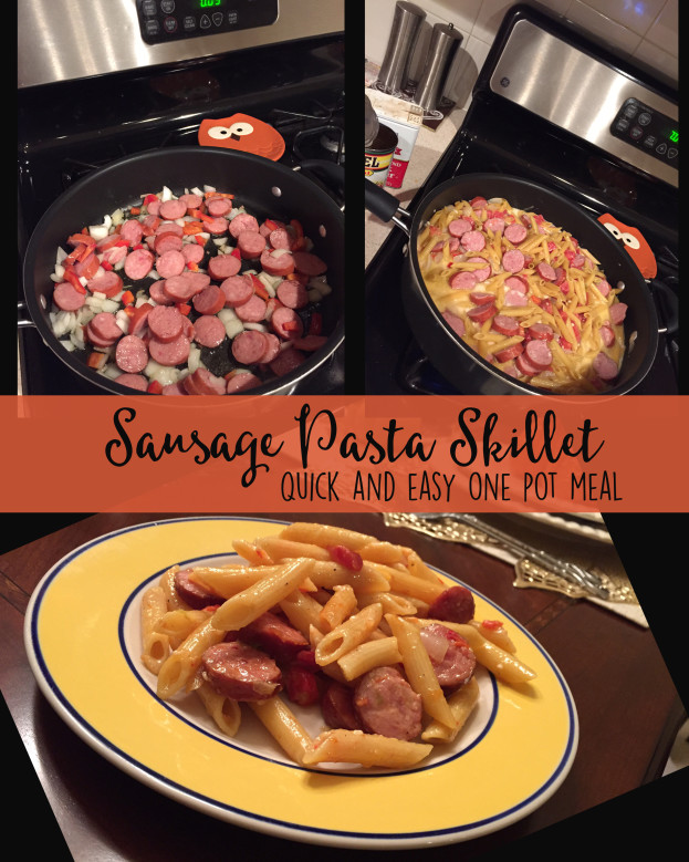 Quick and Easy One Pot Meal - Sausage Pasta Skillet