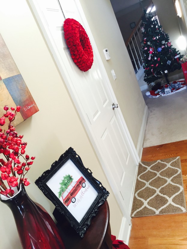 Christmas Home Tour 2015 |Front Hallway | Stage Presents | DIY Ideas and Christmas Decor