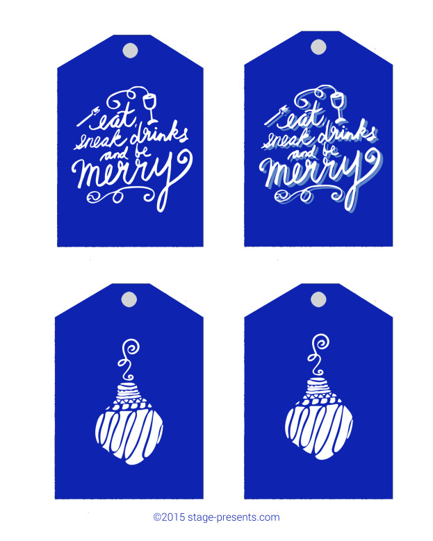 Eat Sneak Drinks And Be Merry Holiday Gift Tags