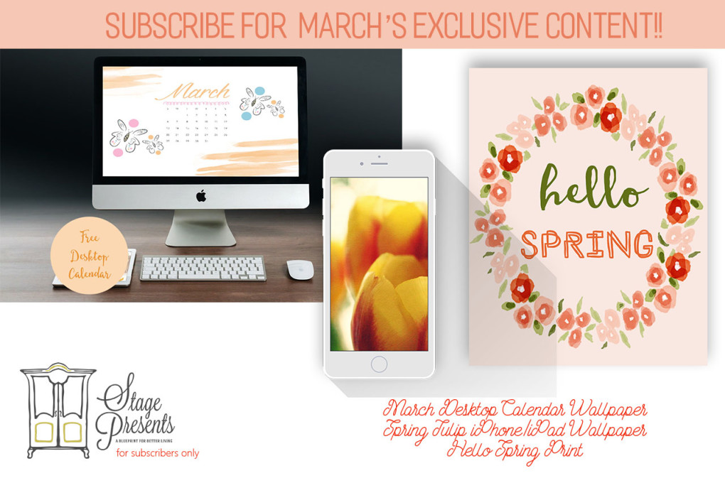 March's Exclusive Content - Subscribe Today to Download Your Freebies - www.stage-presents.com