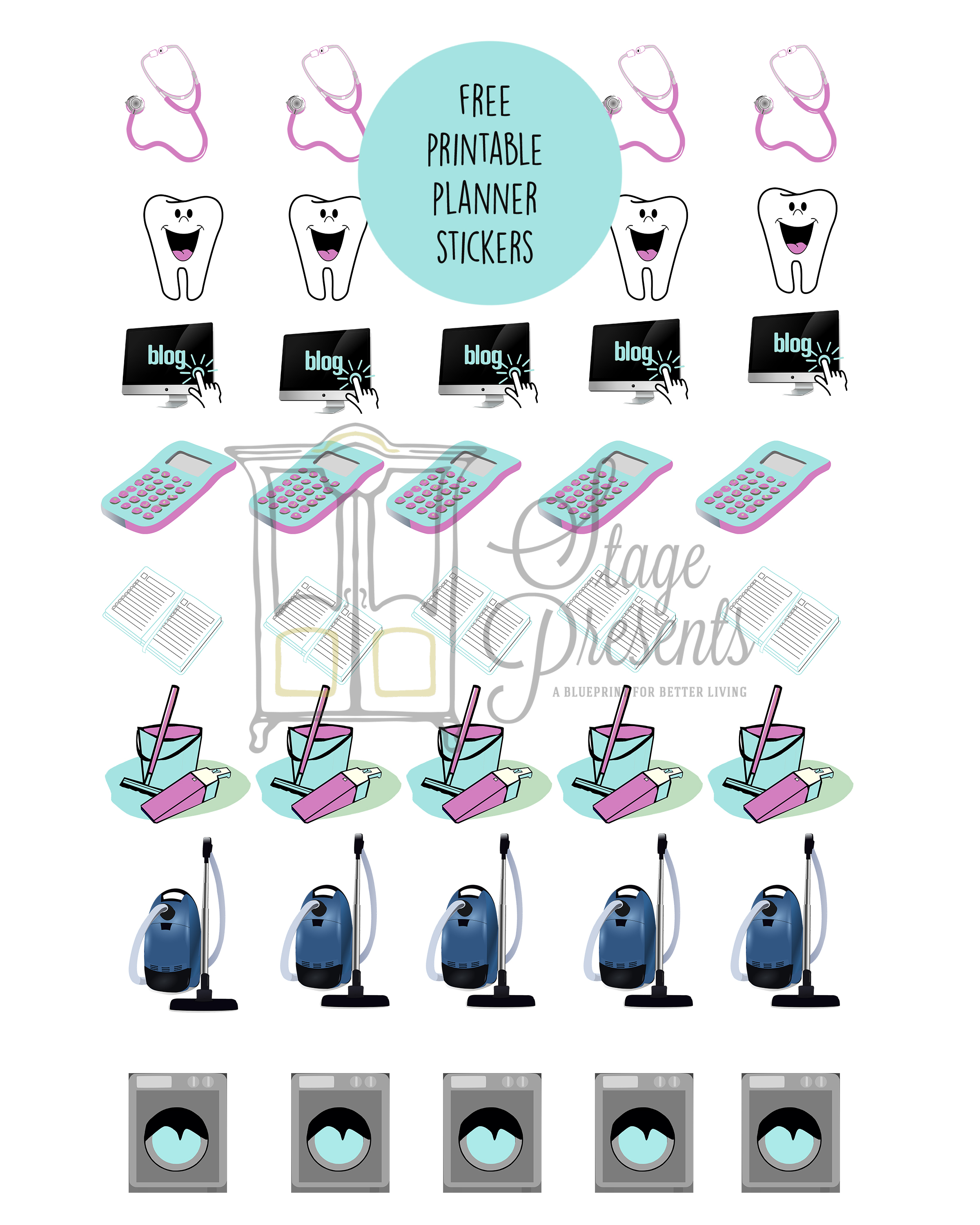 Free Printable Planner Stickers for Download stage-presents.com