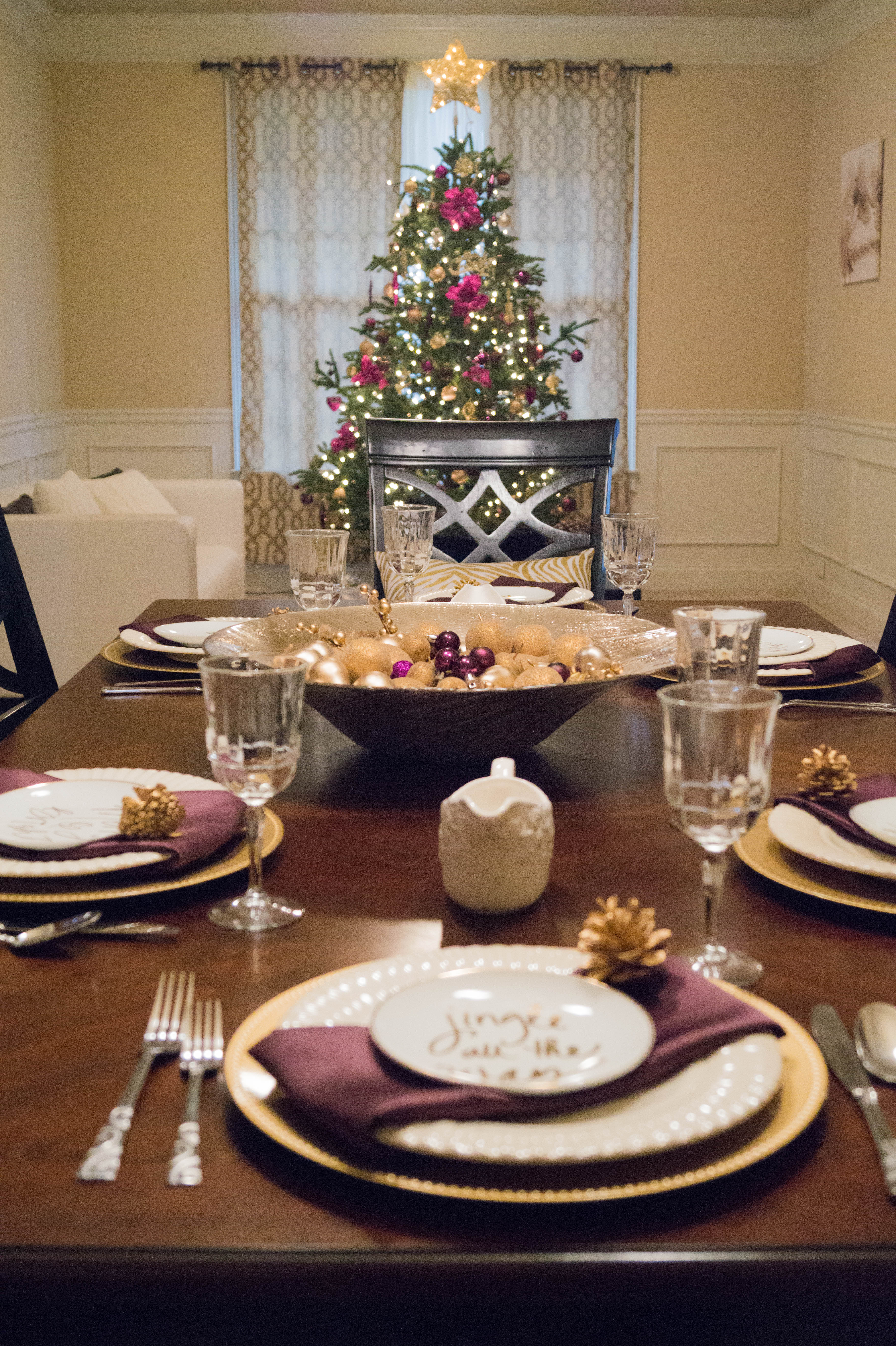 2016 Christmas Home Tour Dining Room and Living Room