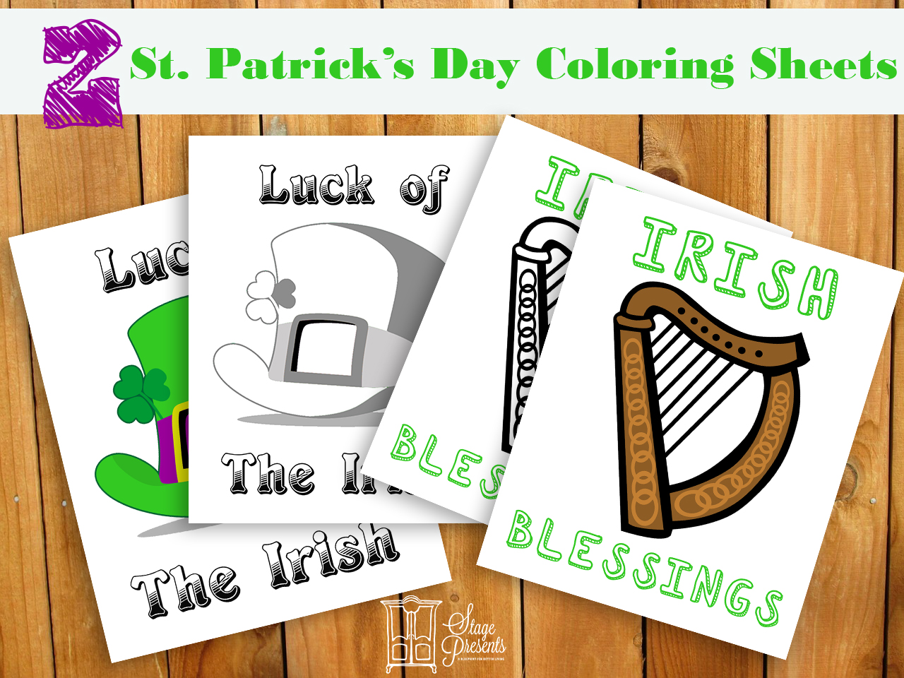 Celebrating St. Patricks Day Coloring Sheets